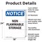 Signmission Non Flammable Storage OSHA Notice Sign, Aluminum, 18in W x 24in L, 2PK OS-2PACK-NS-A-1824-V-15052 - alternate 2